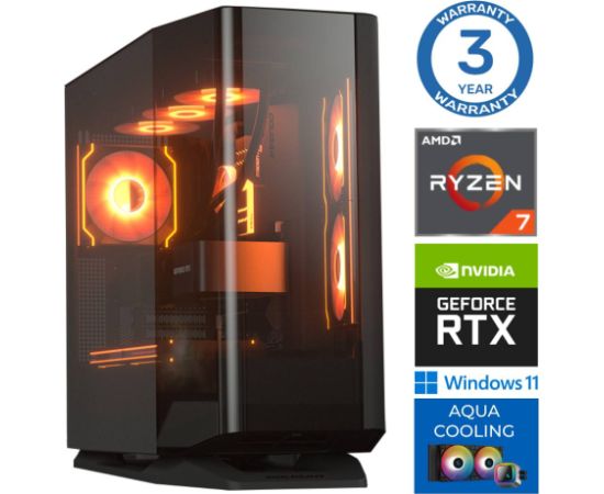 INTOP AQUA Ryzen 7 9800X3D 32GB DDR5 1TB SSD M.2 NVME RTX5070Ti 16GB WIN11