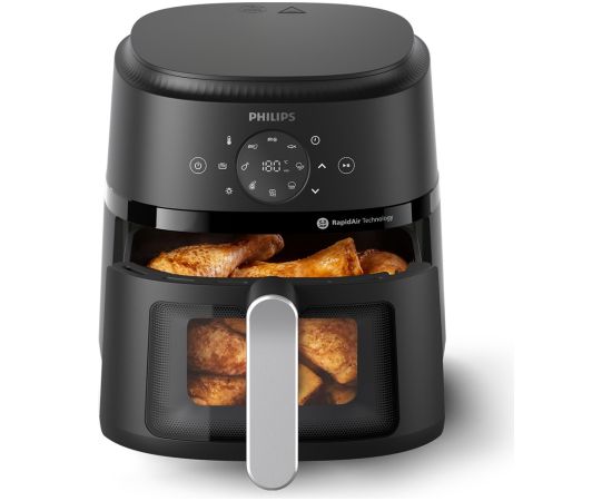 Philips 2000 series NA221/00 fryer Single 4.2 L Stand-alone 1500 W Hot air fryer Black, Silver