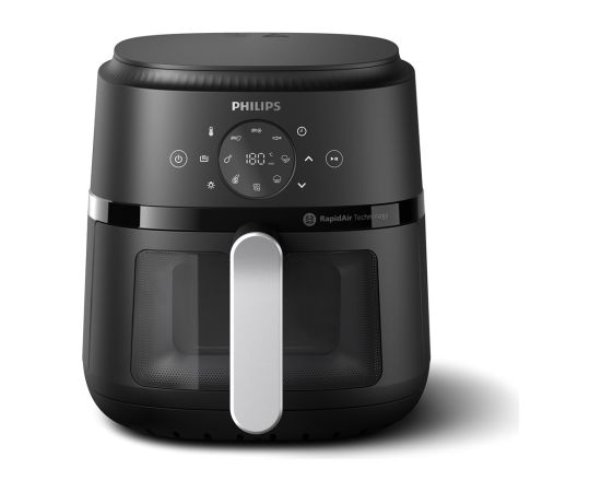 Philips 2000 series NA221/00 fryer Single 4.2 L Stand-alone 1500 W Hot air fryer Black, Silver