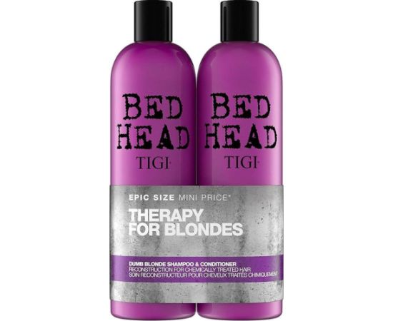 Tigi Bed Head Dumb Blonde Shampoo  blond 750ml + Dumb Blonde Conditioner blond 750ml Šampūni