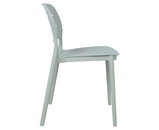 Krēsls MANGO 42,5x53,5xH79cm, zaļgani pelēka plastmasa