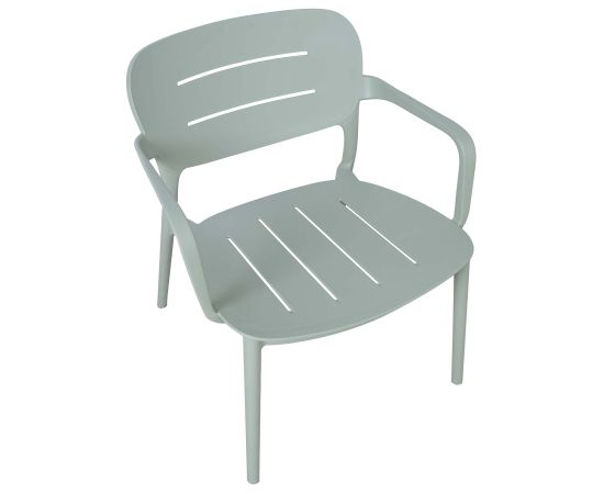 Chair MANGO 64x66xH75,5cm, greenish gray plastic