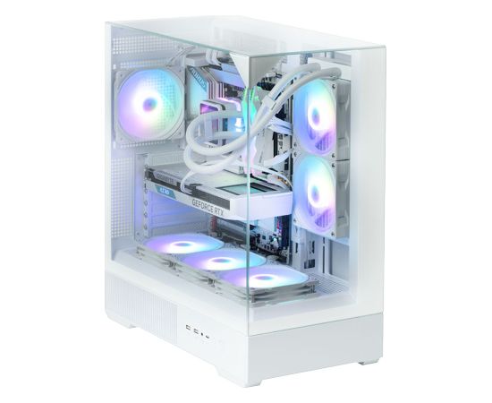 Zalman P40 Prism White, ARGB Fan x1