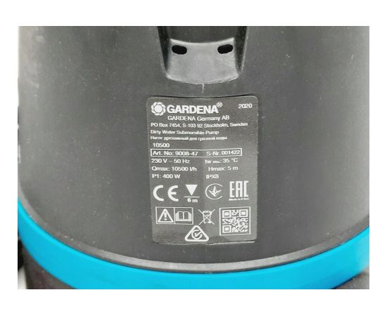 ŪDENS SŪKNIS Gardena Schmutzwasser-Tauchpumpe 10500