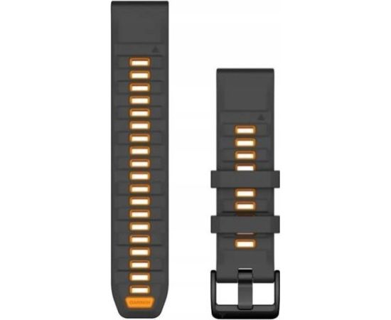 Siksniņa  Garmin Ersatzarmband QuickFit 22mm Silikon Graphit/Orange