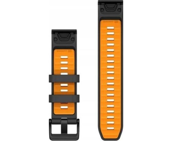 Siksniņa  Garmin Ersatzarmband QuickFit 22mm Silikon Graphit/Orange