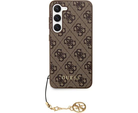 GUHCS24SGF4GBR Задняя панель Guess для Samsung S921 Galaxy S24 с шармом коричневая