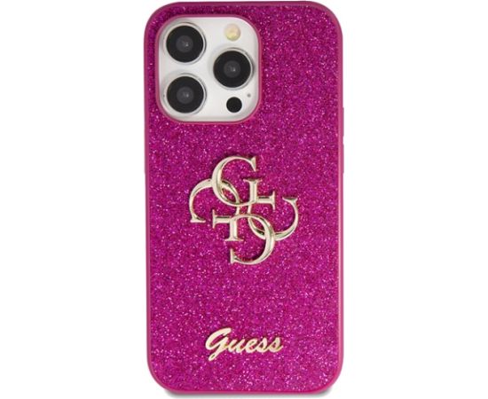 Guess GUHCP15XHG4SGU iPhone 15 Pro Max 6,7" violets cietais maciņš Glitter Script Big 4G