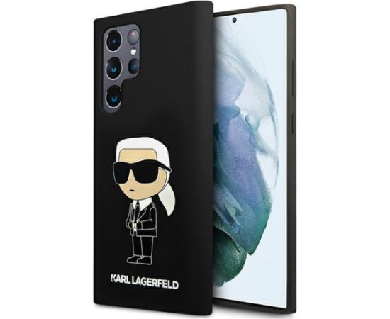 Karl Lagerfeld KLHCS23LSNIKBCK S23 Ultra S918 hardcase czarny|black Silicone Ikonik