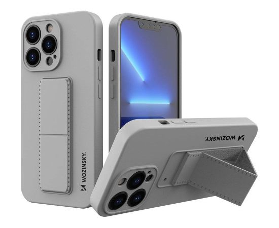 Wozinsky Kickstand Case силиконовый чехол с подставкой для iPhone 13 серый