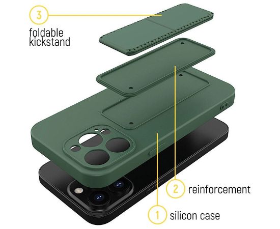 Wozinsky Kickstand Case силиконовый чехол с подставкой для iPhone 13 серый