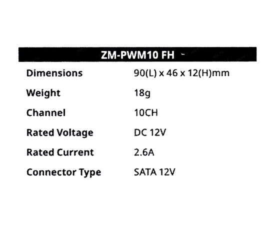 Zalman PWM Controller 10Port (ZM-PWM10 FH)