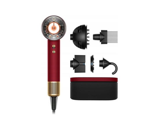 Dyson Supersonic Nural HD16 Velvet Red/Gold, EU | Suszarka do włosów | 1600W, 3 tryby szybkości