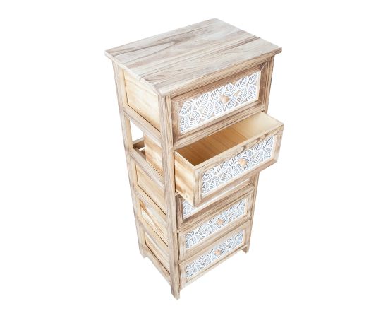 Chest of drawers KASEKE with 5 storage units 40x29x90cm, natural