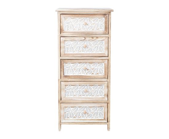 Chest of drawers KASEKE with 5 storage units 40x29x90cm, natural