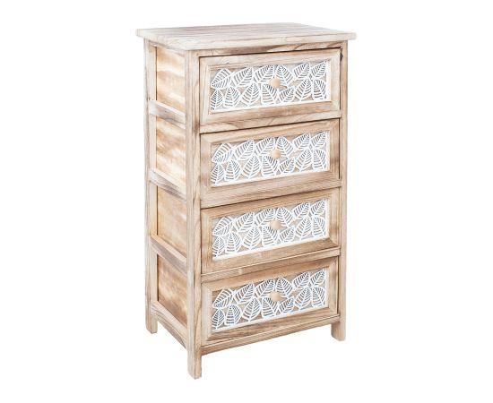 Chest of drawers KASEKE with 4-storage units 40x29x73cm, natural