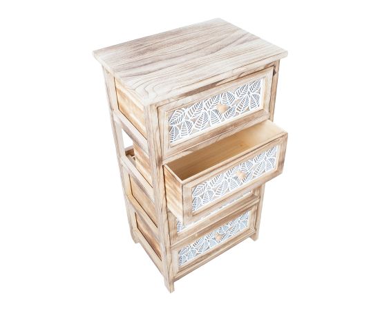 Chest of drawers KASEKE with 4-storage units 40x29x73cm, natural