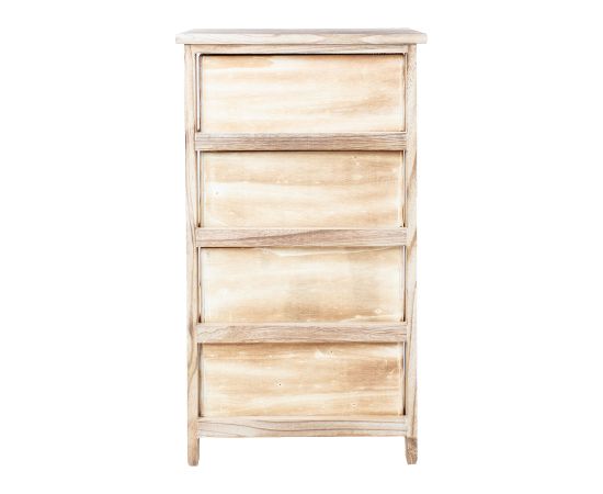 Chest of drawers KASEKE with 4-storage units 40x29x73cm, natural
