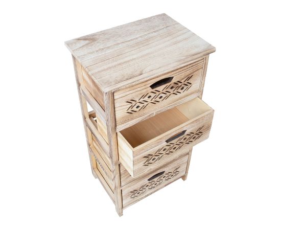 Chest of drawers MIHKLI with 4 storage units 40x29x73cm, natural