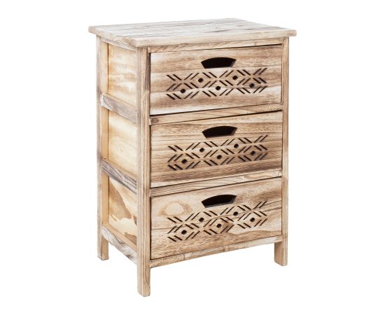 Chest of drawers MIHKLI with 3 storage units 40x29x58cm, natural