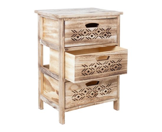 Chest of drawers MIHKLI with 3 storage units 40x29x58cm, natural