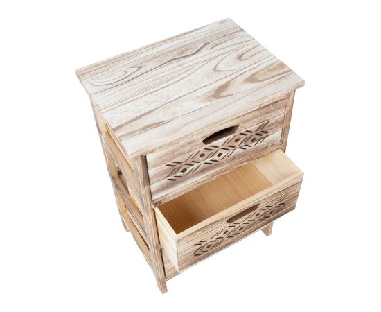 Chest of drawers MIHKLI with 3 storage units 40x29x58cm, natural