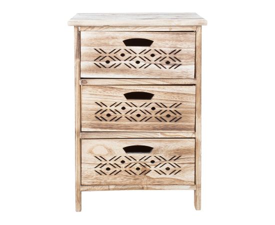 Chest of drawers MIHKLI with 3 storage units 40x29x58cm, natural