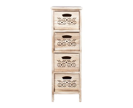 Chest of drawers MIHKLI with 4 storage units 26x32x81cm, natural