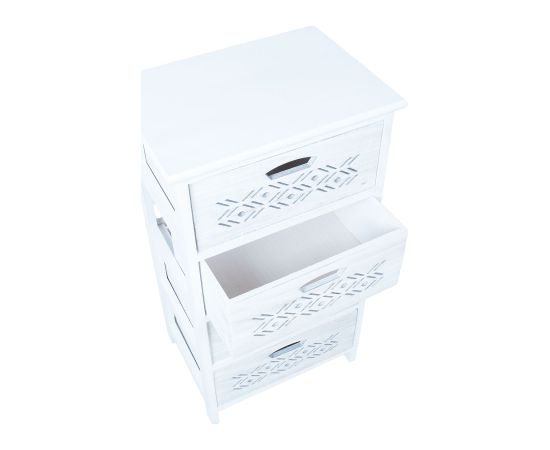 Chest of drawers MIHKLI with 4 storage units 40x29x73cm, white