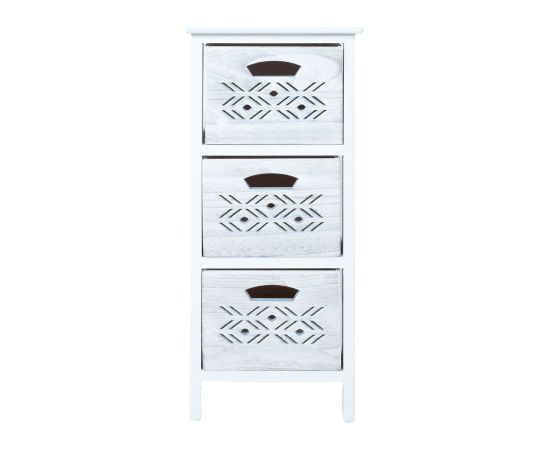 Chest of drawers MIHKLI with 3 storage units 26x32x63cm, white