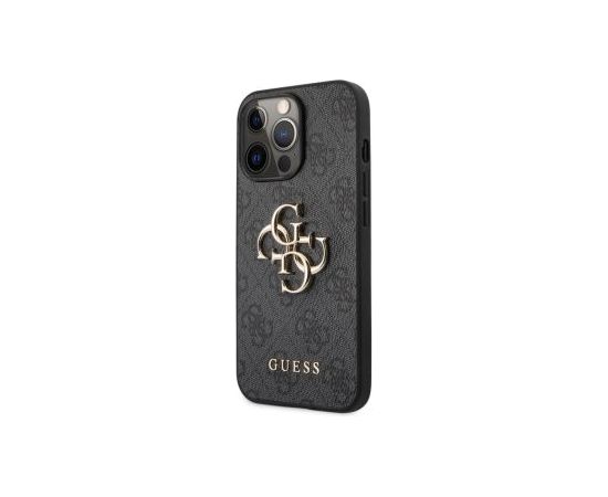 Guess -  Guess PU 4G Metal Logo Case for iPhone 13 Pro Max Grey