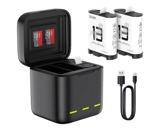 Three-channel battery charger for GoPro Hero 13 Black Telesin (S0-BCG-10-TGP)