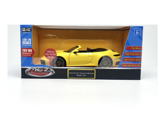 MSZ 1:32 Miniatūrais modelis - Porsche 911 Carrera Cabriolet