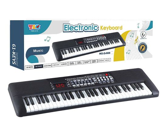 Adar Детский синтезатор 61 клавиши с микрофоном (USB или батарейки)  74x23 cm 606791