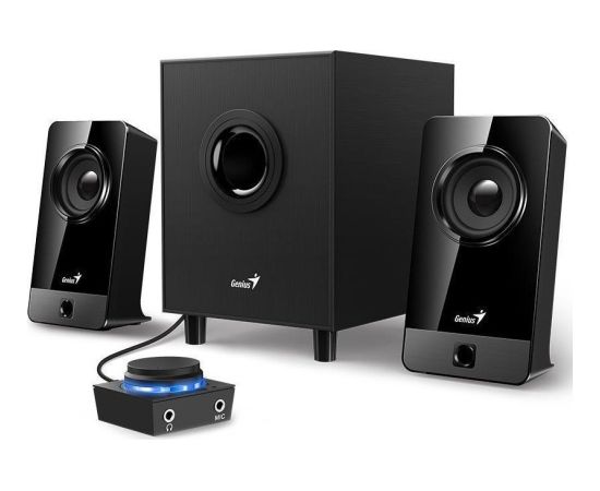 Genius loudspeakers SW-2.1 300X, 2.1, 10W, black, control panel, microphone input, 3,5 mm jack, 25Hz~18kHz