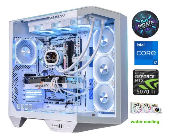 MDD ArcticX Pro i7-14700K 16GB 4TB SSD 1TB HDD RTX 5070Ti NoOS