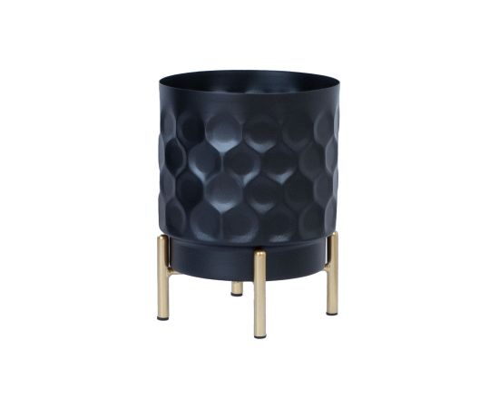 Flowerpot DEIA  D15xH20cm, black/golden