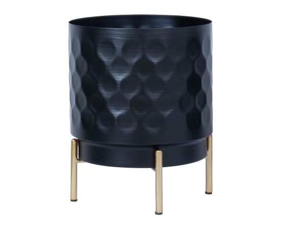 Puķupods DEIA D21xH26cm, melns/zeltīts