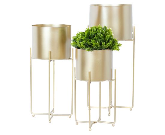 Flowerstand DEIA GOLD L  24,5x23,5xH57cm, golden