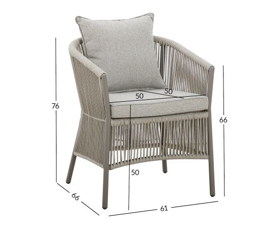 Chair SILVA greyish beige