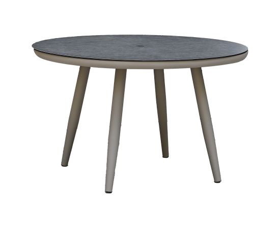 Galds SILVA D120xH75cm, pelēcīgi bēšs Dārza galdi