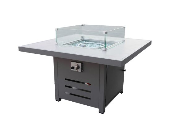 Garden table - gas fire place RIO, greyish beige
