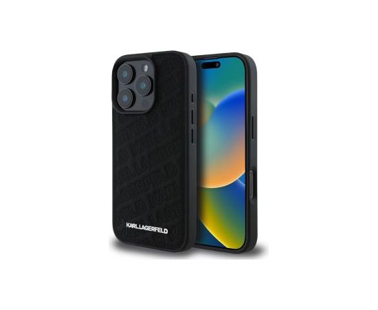 Karl Lagerfeld -  Karl Lagerfeld PU Quilted Pattern Case for iPhone 16 Pro Black