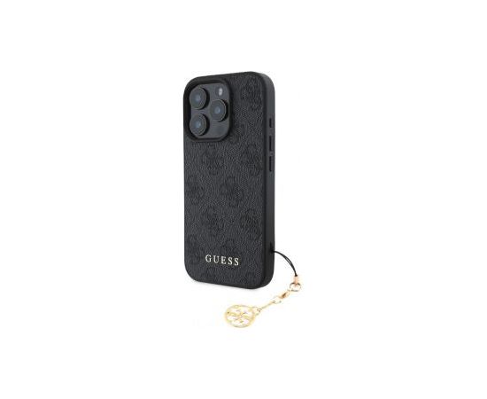 Guess -  Guess 4G Charm Case for iPhone 16 Pro Max Tone on Tone Grey