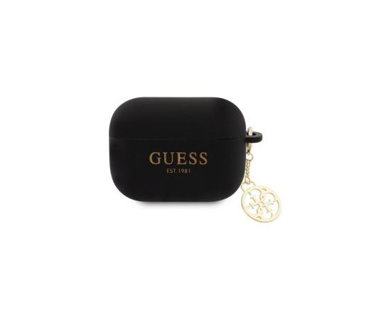 Guess -  Guess 4G Charm Silicone Case for AirPods Pro 2 Black
