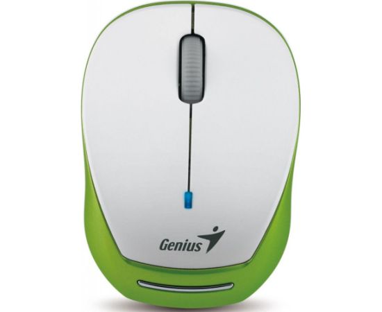 Mouse wireless, Genius Micro Traveler 9000R V3, white and green, optical, 1200DPI
