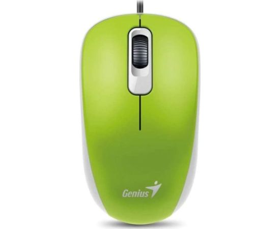 Mouse wire, Genius DX-110, green, optical, 1000DPI