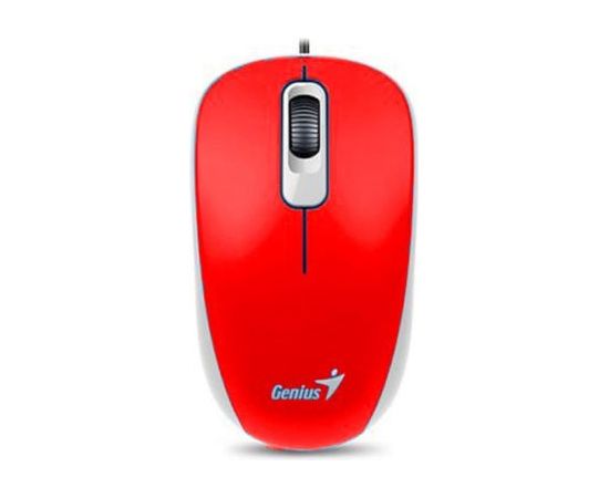 Mouse wired, Genius DX-110, red, optical, 1000DPI