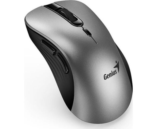 Mouse wireless, Genius Ergo 8100S AI, black and silver, optical, 1600DPI