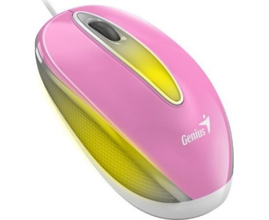 Mouse wire, Genius DX-Mini, pink, optical, 1000DPI